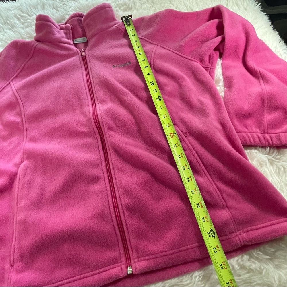 Columbia Women's Bright Pink Fleece Jacket - Breast Cancer Awareness - size 2X🎗️ - Picture 7 of 10